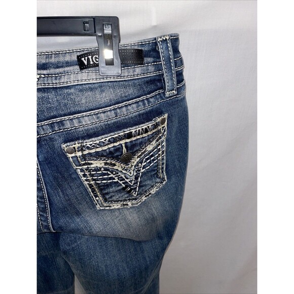 Vigoss Women’s Capri Jeans Size 30x27 Blue Rodeo Cowgirl Western - Picture 10 of 12